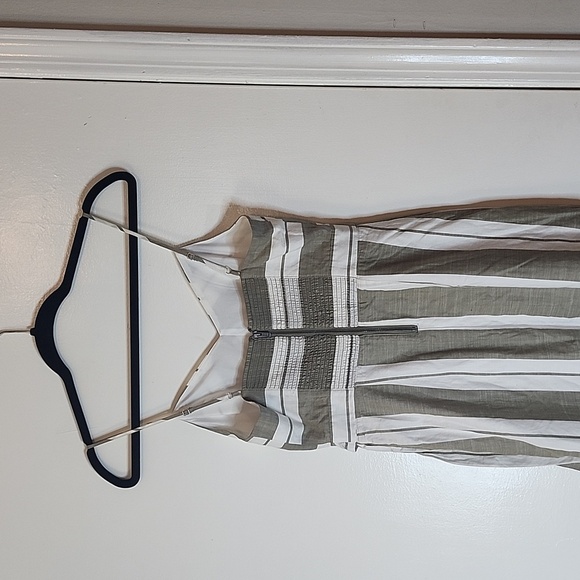 Express Gray and White Striped Midi Dress - Picture 7 of 10